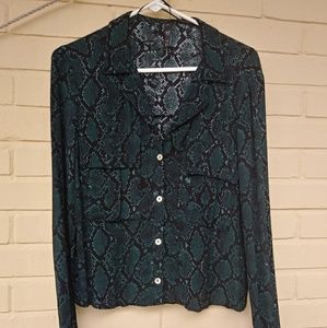Zara snakeskin blouse